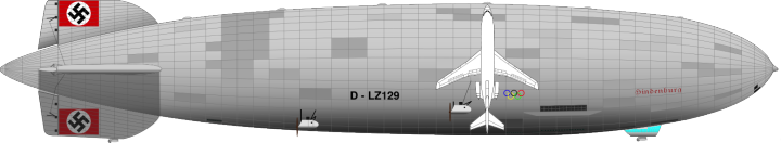 LZ-129 Hindenburg compared to Boeing 727-100